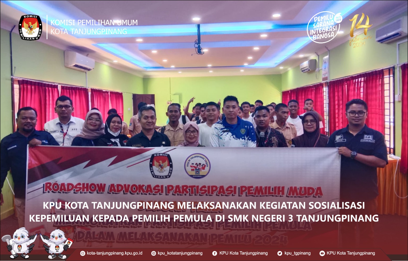 Sosialisasi Pemilih Pemula untuk Pemilu 2024 oleh PPK dan PPS di SMKN 3 Tanjungpinang